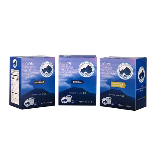 100% Jamaica Blue Mountain Coffee Pods — 24 Count