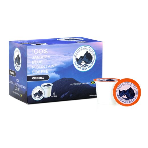 100% Jamaica Blue Mountain Coffee Pods — Original, 12 Count