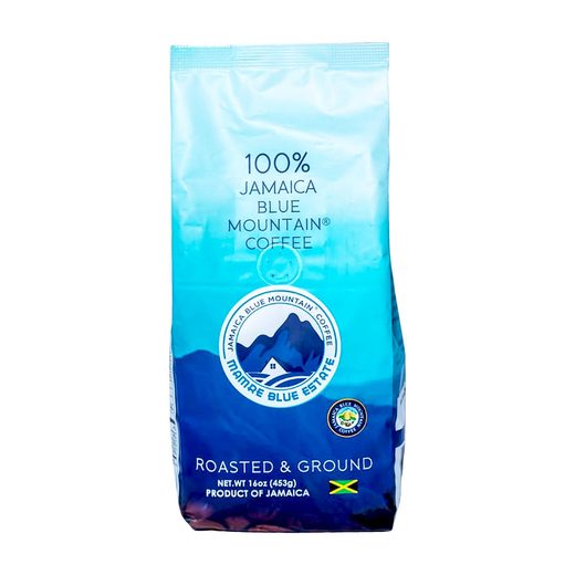 100% Jamaica Blue Mountain Coffee — Roasted & Ground, 16 oz