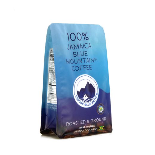 100% Jamaica Blue Mountain Coffee — Roasted & Ground, 8 oz