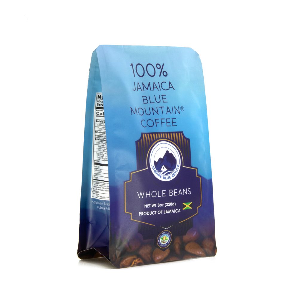 100% Jamaica Blue Mountain Coffee — Whole Beans, 8 oz